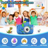 Kids Digital Camera 1080p HD with 32GB Card - Dinosaur Design