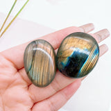Labradorite Palm Rock Stone Crystal for Healing and Decoration