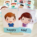 Montessori Baby Emotion Learning Cards - 12 Pack, 80x110mm
