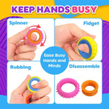 Rotating Fidget Ring for Stress Relief - Sensory Spinner Toy