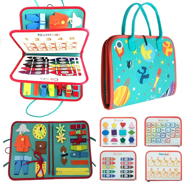 Educational Felt Quiet Books for Travel and Sensory Play