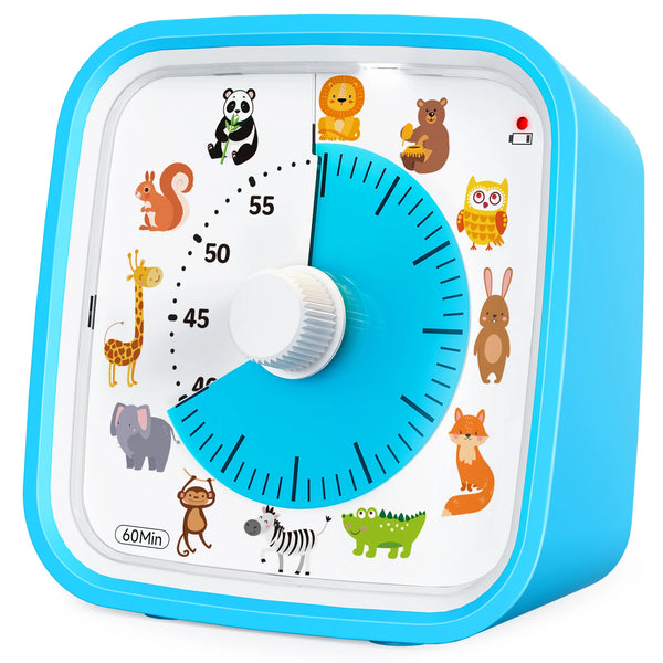 Visual Timer with Silicone Case and Alarm, 60-Minute Countdown