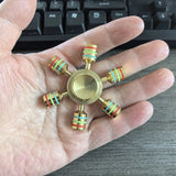 Six Arm Metal Fidget Spinner for Stress Relief - Adults & Kids