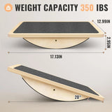 Wooden Balance Board for Leg Workout, Anti-Slip Wobble Board