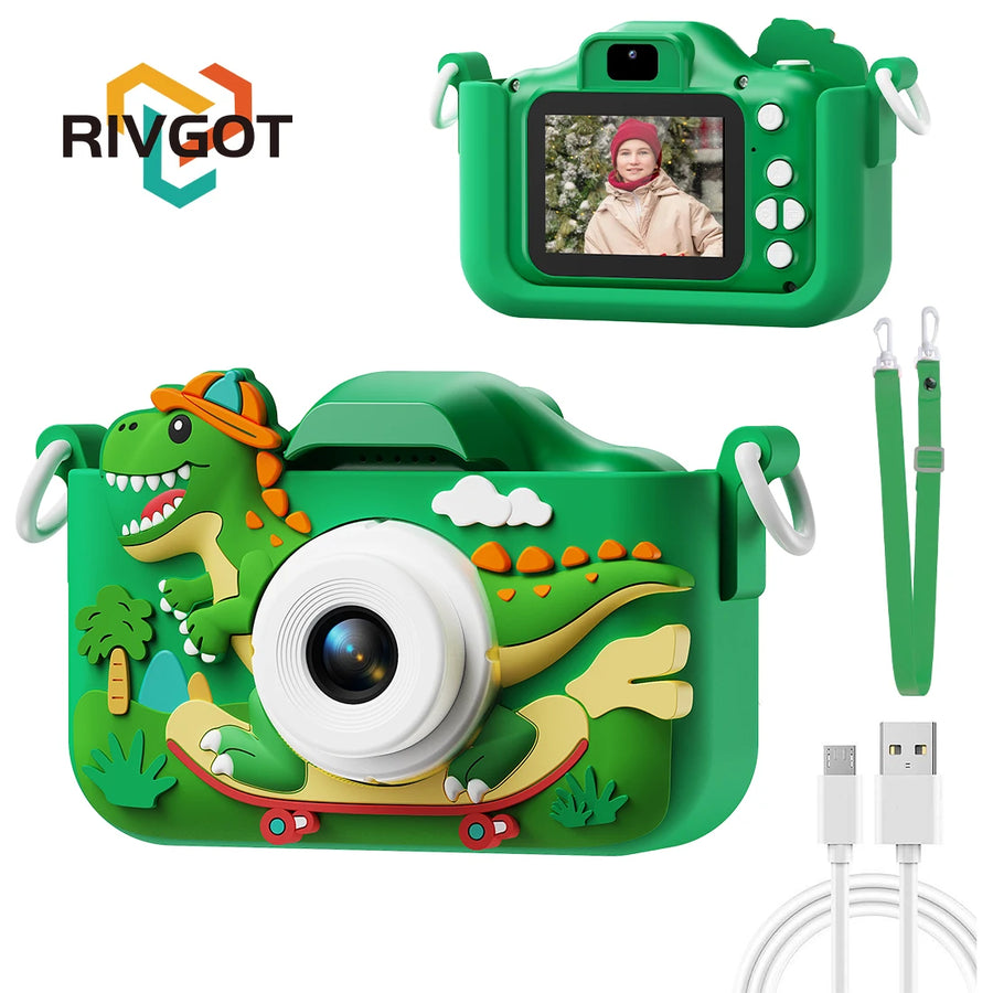 Dinosaur Kids Digital Camera 1080P HD Mini Vlogging Toy