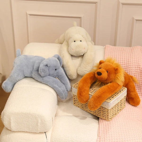 60cm Long Arm Plush Lion Pig Hippo Doll - Soft Companion