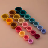 Silicone Hourglass Stacking Cups Montessori Teether Toy 0-36M
