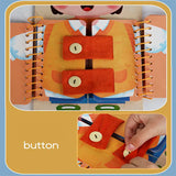 Kids Montessori Busy Book for Fine Motor Skills Training