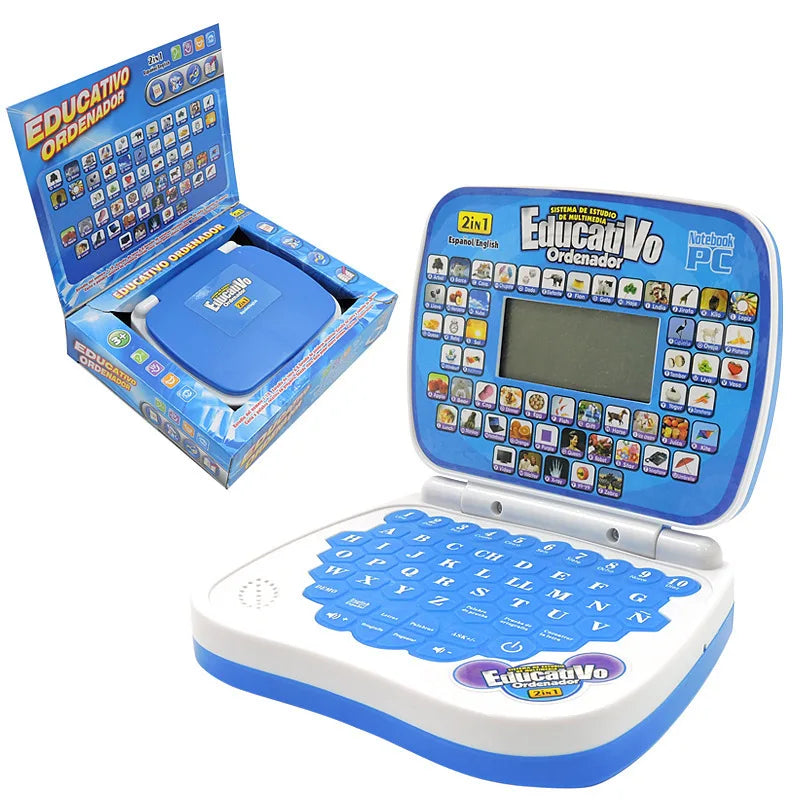 Kids Bilingual Learning Laptop - English Spanish - Pink