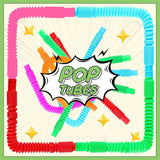 Pop Tubes Sensory Fidget Toy - 5/10 Pcs for Autism & Anxiety