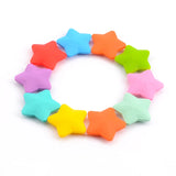 Silicone Baby Teething Beads - 10pcs Soft Star Shape Set
