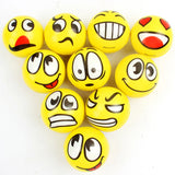 6Pcs 6.3cm Smile Face Stress Balls for Kids and Adults