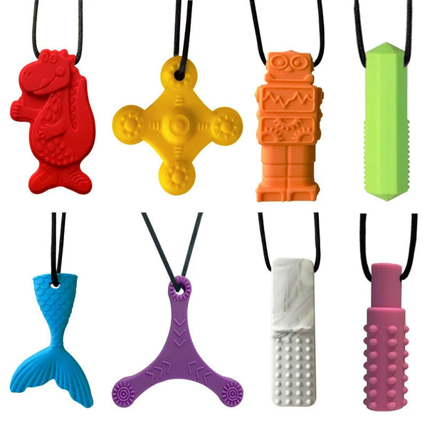 Silicone Baby Teether Necklace for Autism and Sensory Needs
