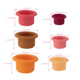 Silicone Hourglass Stacking Cups Montessori Teether Toy 0-36M
