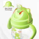 270ml Baby Training Straw Cup with Double Handles - PP Material