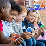 Mini Squishy Stress Balls Set - 6 Rainbow Fidget Toys