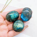 Labradorite Palm Rock Stone Crystal for Healing and Decoration