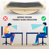 Wooden Balance Board for Leg Workout, Anti-Slip Wobble Board