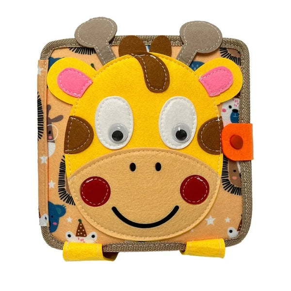 Montessori Giraffe Busy Board for Toddlers - Fine Motor Skills