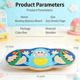 Toddler Wooden Balance Board 30° Wobble Trainer for Ages 3-6
