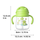 270ml Baby Training Straw Cup with Double Handles - PP Material