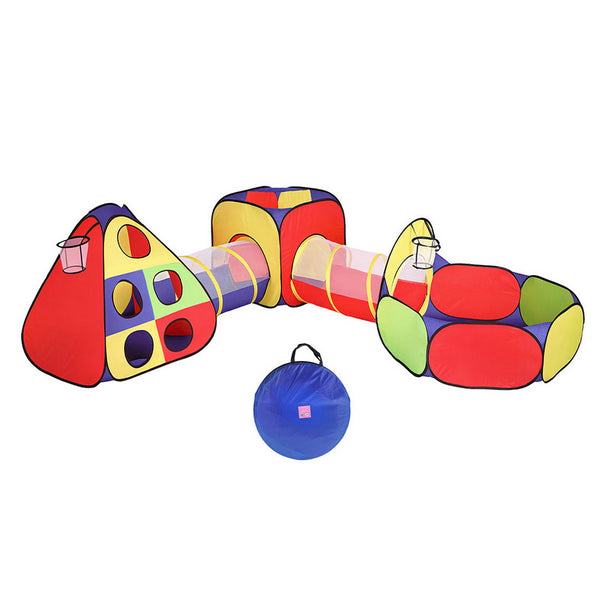 Keezi Kids Play Tent Teepee with Tunnel and Ball Pit