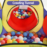 Keezi Kids Play Tent Teepee with Tunnel and Ball Pit