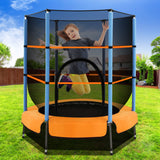 Everfit 4.5FT Kids Trampoline with Safety Net - Orange