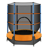 Everfit 4.5FT Kids Trampoline with Safety Net - Orange