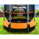 Everfit 4.5FT Kids Trampoline with Safety Net - Orange