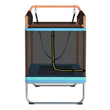 Everfit 6FT Rectangle Trampoline with Swing Enclosure - Orange