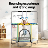 Everfit 55 Inch Kids Trampoline with Basketball Set and Sandbag