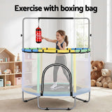 Everfit 55 Inch Kids Trampoline with Basketball Set and Sandbag