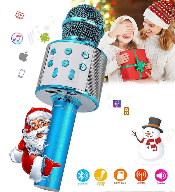 Portable Wireless Handheld Karaoke Microphone - babies Microphone