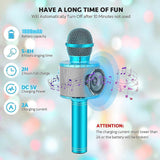 Portable Wireless Handheld Karaoke Microphone - babies Microphone