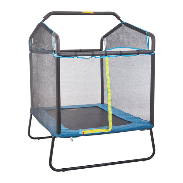 6FT Kids Trampoline with Safety Net and Gymnastics Bar