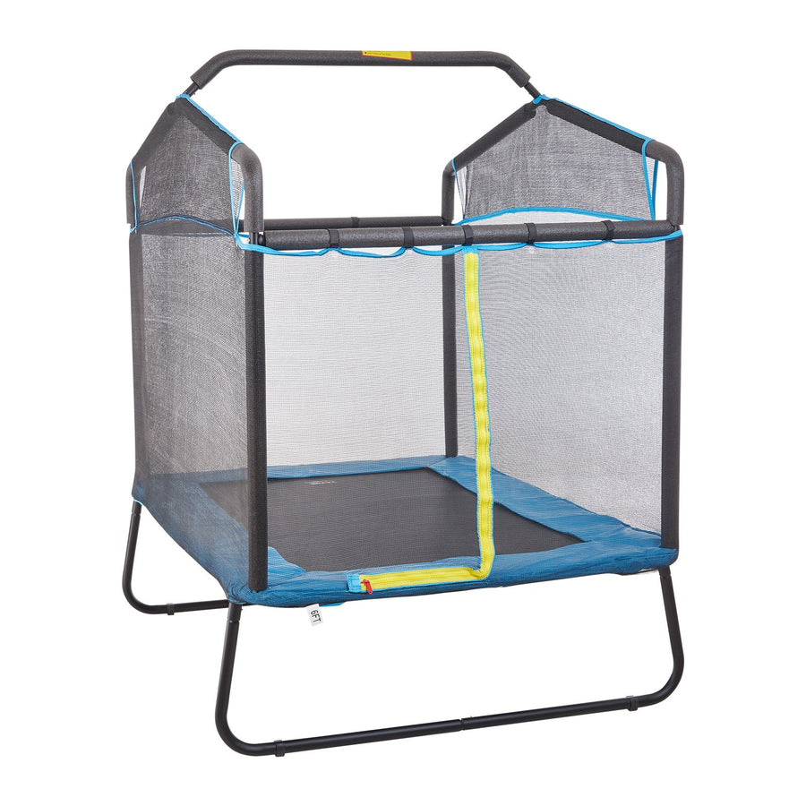 6FT Kids Trampoline with Safety Net and Gymnastics Bar