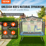 6FT Kids Trampoline with Safety Net and Gymnastics Bar
