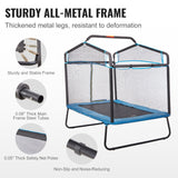 6FT Kids Trampoline with Safety Net and Gymnastics Bar