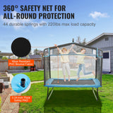 6FT Kids Trampoline with Safety Net and Gymnastics Bar