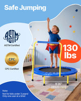 3FT Indoor/Outdoor Trampoline for Kids - Foldable Mini Design