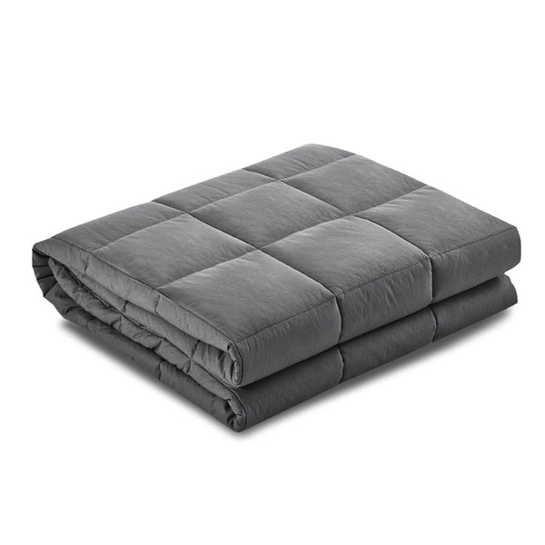 Giselle Weighted Blanket 5kg Microfibre Adult Dark Grey