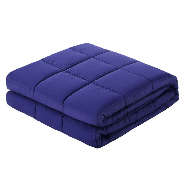Giselle Bedding Weighted Blanket 6.8kg Blue Microfibre